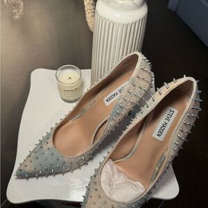 Steve Madden Denim Spiked Heels